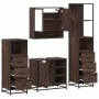 Set de muebles baño 4 pzas madera contrachapada roble marrón von , Badezimmermöbel - Ref: Foro24-3301299, Preis: 346,12 €, Ra...