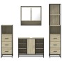 Juego de muebles de baño 4 pzas contrachapada roble sonoma by , Bathroom furniture - Ref: Foro24-3301301, Price: 333,58 €, Di...