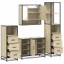 Juego de muebles de baño 4 pzas contrachapada roble sonoma by , Bathroom furniture - Ref: Foro24-3301301, Price: 333,58 €, Di...