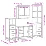 Juego de muebles de baño 4 pzas contrachapada roble sonoma by , Bathroom furniture - Ref: Foro24-3301301, Price: 333,58 €, Di...