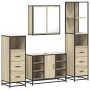 Juego de muebles de baño 4 pzas contrachapada roble sonoma von , Badezimmermöbel - Ref: Foro24-3301271, Preis: 332,19 €, Raba...