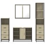 Juego de muebles de baño 4 pzas contrachapada roble sonoma von , Badezimmermöbel - Ref: Foro24-3301271, Preis: 332,19 €, Raba...