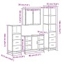 Juego de muebles de baño 4 pzas contrachapada roble sonoma von , Badezimmermöbel - Ref: Foro24-3301271, Preis: 332,19 €, Raba...