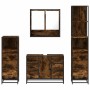 Set de muebles baño 4 pzas madera contrachapada roble ahumado von , Badezimmermöbel - Ref: Foro24-3301292, Preis: 417,86 €, R...