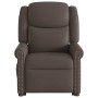 Sillón reclinable masaje pie cuero sintético marrón brillante de , Sillones - Ref: Foro24-3303421, Precio: 297,67 €