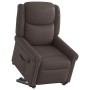 Sillón reclinable eléctrico marrón brillante by , Armchairs - Ref: Foro24-3303423, Price: 323,84 €, Discount: %