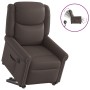 Sillón reclinable eléctrico marrón brillante by , Armchairs - Ref: Foro24-3303423, Price: 323,84 €, Discount: %