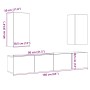Muebles de TV de pared 4 uds madera vieja madera de ingeniería von , TV-Möbel - Ref: Foro24-3328981, Preis: 146,39 €, Rabatt: %