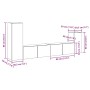 Conjunto de mueble de TV 4 piezas montado la pared madera vieja von , TV-Möbel - Ref: Foro24-3329215, Preis: 149,17 €, Rabatt: %