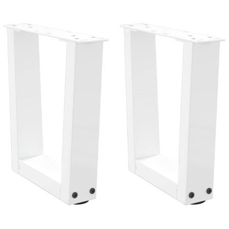 Patas para mesa de comedor forma V 2 uds blanco 40x(30-31,3) cm by , Table legs - Ref: Foro24-4012605, Price: 49,92 €, Discou...