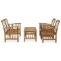 Gartenmöbel-Set 4-teilig aus massivem Akazienholz von vidaXL, Gartensets - Ref: Foro24-3057971, Preis: 314,30 €, Rabatt: %