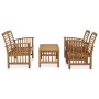 Juego de muebles de jardín 4 piezas madera de acacia maciza de vidaXL, Conjuntos de jardín - Ref: Foro24-3057971, Precio: 340...
