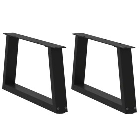 Patas para mesa de comedor forma V 2 uds negro 70x(30-31,3) cm by , Table legs - Ref: Foro24-4012536, Price: 67,65 €, Discoun...