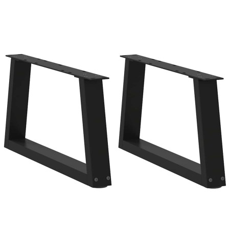 Patas para mesa de comedor forma V 2 uds negro 70x(30-31,3) cm by , Table legs - Ref: Foro24-4012536, Price: 67,65 €, Discoun...