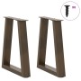 Patas mesa de comedor en forma de V 2 uds acero natural Acero by , Table legs - Ref: Foro24-4012543, Price: 49,31 €, Discount: %