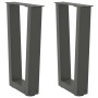 Patas para mesa de comedor en forma de V 2 uds antracita acero by , Table legs - Ref: Foro24-4012626, Price: 60,81 €, Discoun...