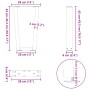 Patas para mesa de comedor en forma de V 2 uds acero negro by , Table legs - Ref: Foro24-4012624, Price: 50,31 €, Discount: %