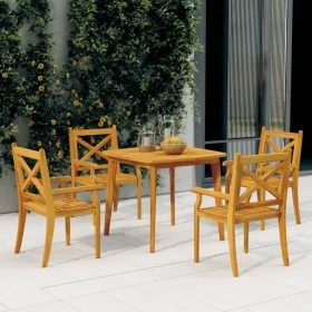 Garten-Essgruppe 5-teilig aus massivem Akazienholz von vidaXL, Gartensets - Ref: Foro24-3058000, Preis: 382,40 €, Rabatt: %