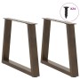 Patas para mesa de comedor forma de V 2 uds acero natural acero by , Table legs - Ref: Foro24-4012555, Price: 71,84 €, Discou...