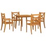 Garden dining set 5 pieces solid acacia wood by vidaXL, Garden sets - Ref: Foro24-3058000, Price: 395,77 €, Discount: %
