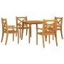 Juego de comedor de jardín 5 piezas madera maciza de acacia de vidaXL, Conjuntos de jardín - Ref: Foro24-3058000, Precio: 382...