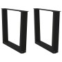 Patas para mesa de comedor forma V 2 uds negro 60x(42-43,3) cm by , Table legs - Ref: Foro24-4012632, Price: 63,78 €, Discoun...