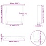 Patas para mesa de comedor forma V 2 uds negro 60x(42-43,3) cm by , Table legs - Ref: Foro24-4012632, Price: 63,78 €, Discoun...