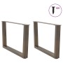 Patas para mesa de comedor forma de V 2 uds acero natural acero by , Table legs - Ref: Foro24-4012639, Price: 72,67 €, Discou...