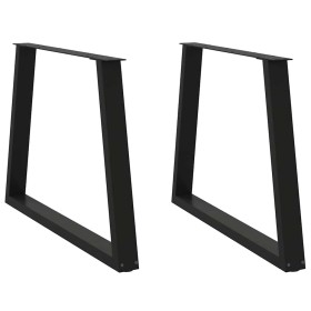 Patas para mesa de comedor en forma de V 2 uds acero negro de , Patas para mesas - Ref: Foro24-4012576, Precio: 88,45 €, Desc...
