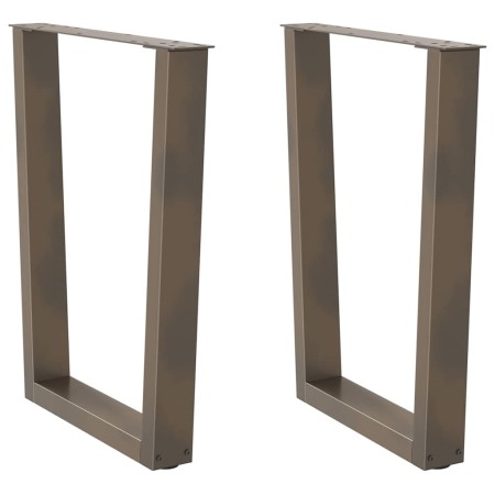 Patas para mesa de comedor en forma de V 2 uds acero natural by , Table legs - Ref: Foro24-4012647, Price: 105,98 €, Discount: %