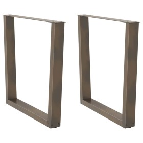 Patas para mesa de comedor en forma de V 2 uds acero natural by , Table legs - Ref: Foro24-4012651, Price: 100,76 €, Discount: %