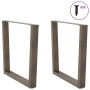 Patas para mesa de comedor en forma de V 2 uds acero natural by , Table legs - Ref: Foro24-4012651, Price: 100,76 €, Discount: %
