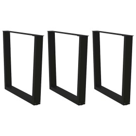 Patas para mesa de comedor en forma de V 3 uds acero negro de , Patas para mesas - Ref: Foro24-4012664, Precio: 117,70 €, Des...