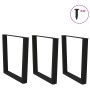 Patas para mesa de comedor en forma de V 3 uds acero negro by , Table legs - Ref: Foro24-4012664, Price: 117,70 €, Discount: %