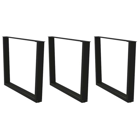 Patas mesa comedor forma V 3uds acero negro 100x(72-73,3) cm de , Patas para mesas - Ref: Foro24-4012672, Precio: 137,19 €, D...