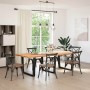 Patas mesa comedor forma V 3uds acero negro 100x(72-73,3) cm de , Patas para mesas - Ref: Foro24-4012672, Precio: 137,19 €, D...