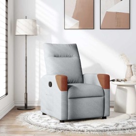 Sillón reclinable de tela gris claro by , Armchairs - Ref: Foro24-4104809, Price: 187,57 €, Discount: %