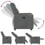 Sillón reclinable de tela gris oscuro by , Armchairs - Ref: Foro24-4104840, Price: 199,77 €, Discount: %