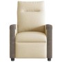 Sillón reclinable de tela crema by , Armchairs - Ref: Foro24-4104842, Price: 189,43 €, Discount: %