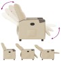 Sillón reclinable de tela crema by , Armchairs - Ref: Foro24-4104842, Price: 189,43 €, Discount: %