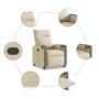 Sillón reclinable de tela crema by , Armchairs - Ref: Foro24-4104842, Price: 189,43 €, Discount: %