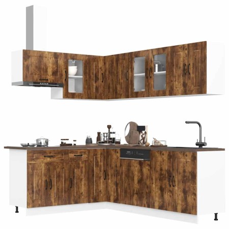 Mueble cocina Kalmar roble ahumado 11 pzas madera contrachapada von , Küchenschränke - Ref: Foro24-3314886, Preis: 731,74 €, ...
