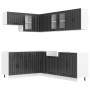 Mueble de cocina Lucca negra 11 piezas madera contrachapada von , Küchenschränke - Ref: Foro24-3314892, Preis: 731,42 €, Raba...
