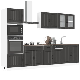 Mueble de cocina Kalmar negra 7 piezas madera contrachapada by , Kitchen cabinets - Ref: Foro24-3314742, Price: 621,59 €, Dis...