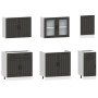 Mueble de cocina Kalmar negra 7 piezas madera contrachapada von , Küchenschränke - Ref: Foro24-3314742, Preis: 621,59 €, Raba...