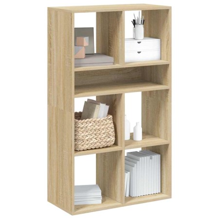 Estantería madera de ingeniería color roble sonoma 66x31x112 cm by , Bookcases and shelves - Ref: Foro24-860303, Price: 73,39...