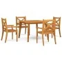 Juego de comedor de jardín 5 piezas madera maciza de acacia de vidaXL, Conjuntos de jardín - Ref: Foro24-3058002, Precio: 414...