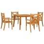 Garten-Essgruppe 5-teilig aus massivem Akazienholz von vidaXL, Gartensets - Ref: Foro24-3058002, Preis: 425,52 €, Rabatt: %