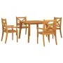 Juego de comedor de jardín 5 piezas madera maciza de acacia de vidaXL, Conjuntos de jardín - Ref: Foro24-3058002, Precio: 414...