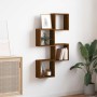 Estantes cubo de pared 4 unidades roble marrón 30x15x30 cm by , Shelves and shelves - Ref: Foro24-815886, Price: 38,22 €, Dis...